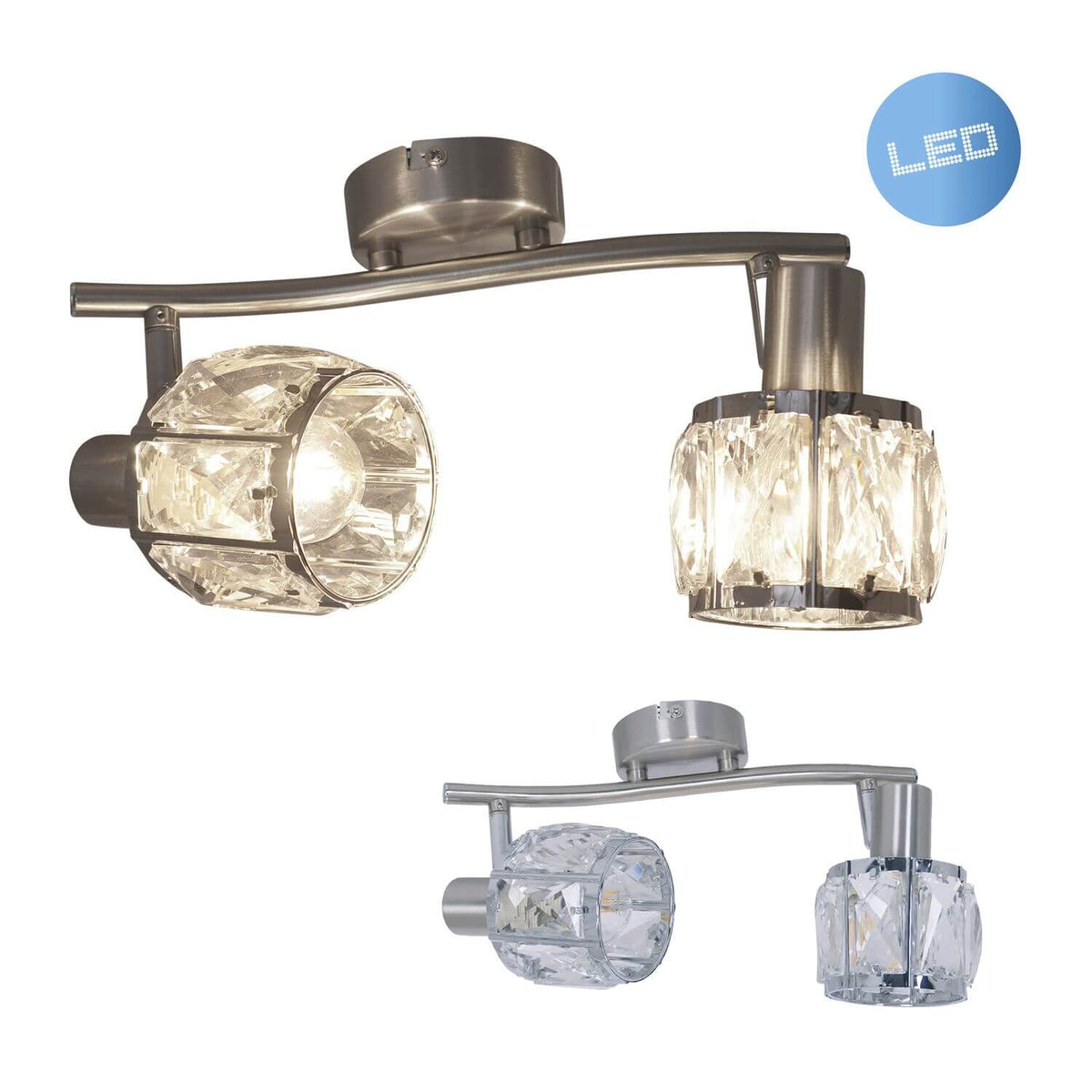 Plafonnier Josefa transparent, L 28 cm