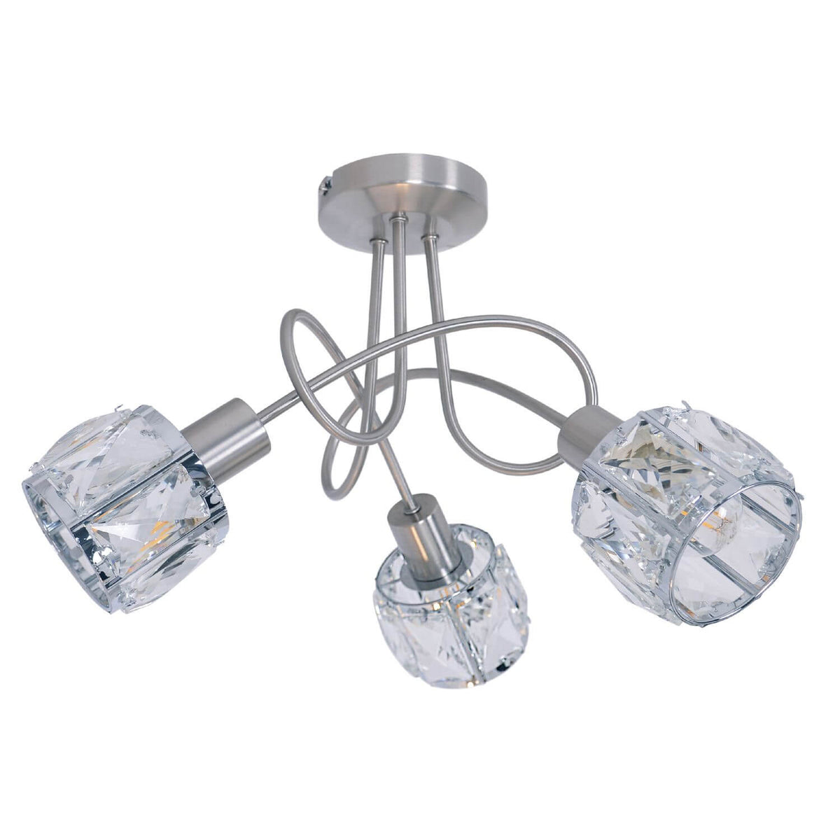 Plafonnier Josefa transparent, Ø 38 cm