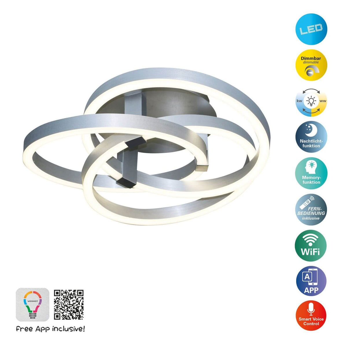 Plafonnier Divora aluminium