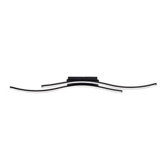 Plafonnier Onda noir, L 96 cm