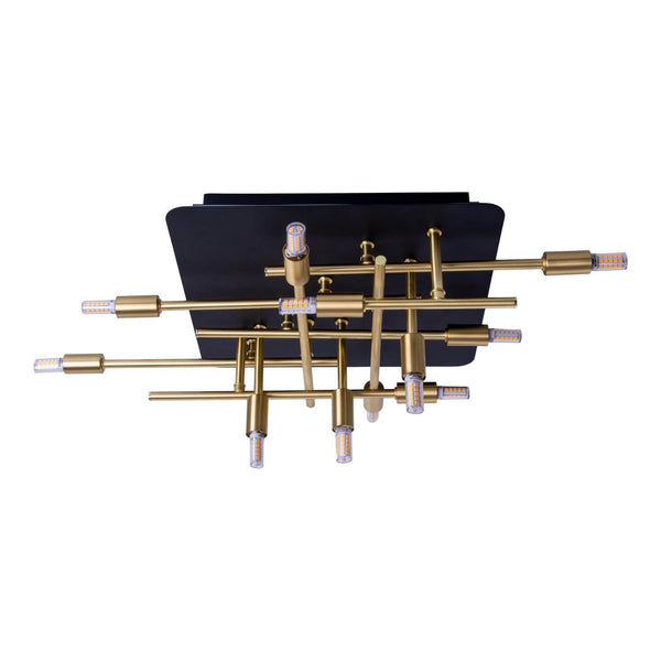 Plafonnier Ancona laiton, L 51 cm