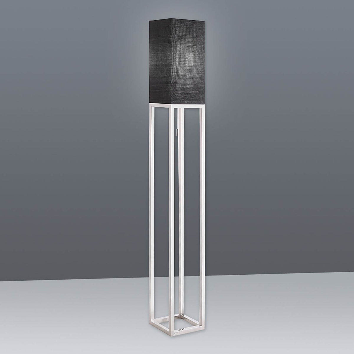Lampadaire Alfa noir, tissu