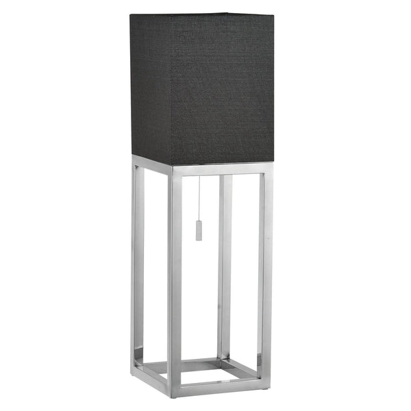 Lampe à poser Alfa noire, tissu