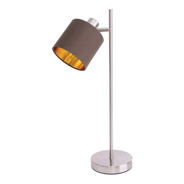 Lampe à poser Maron marron, tissu