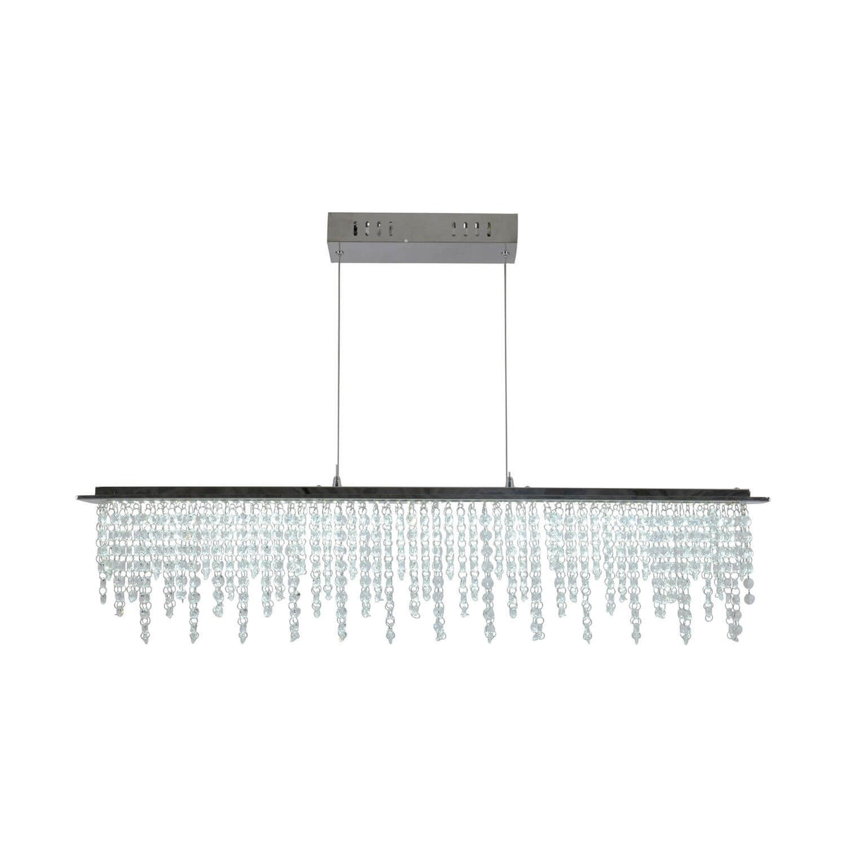 Suspension Diamonds chromée, verre