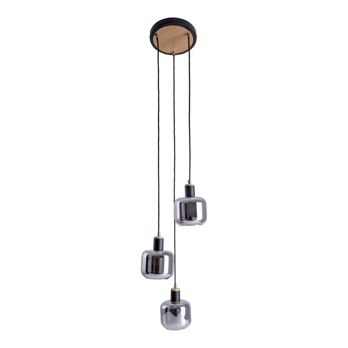 Suspension Fumoso noire, verre, H 120 cm (6116722)