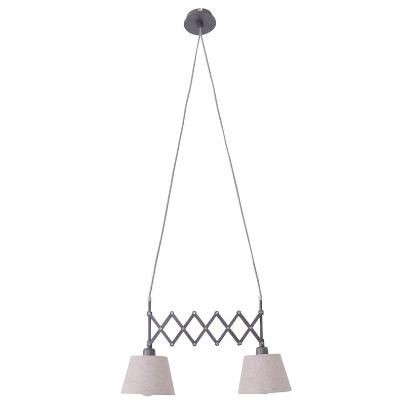 Suspension Adrienne bois, tissu, H 135 cm
