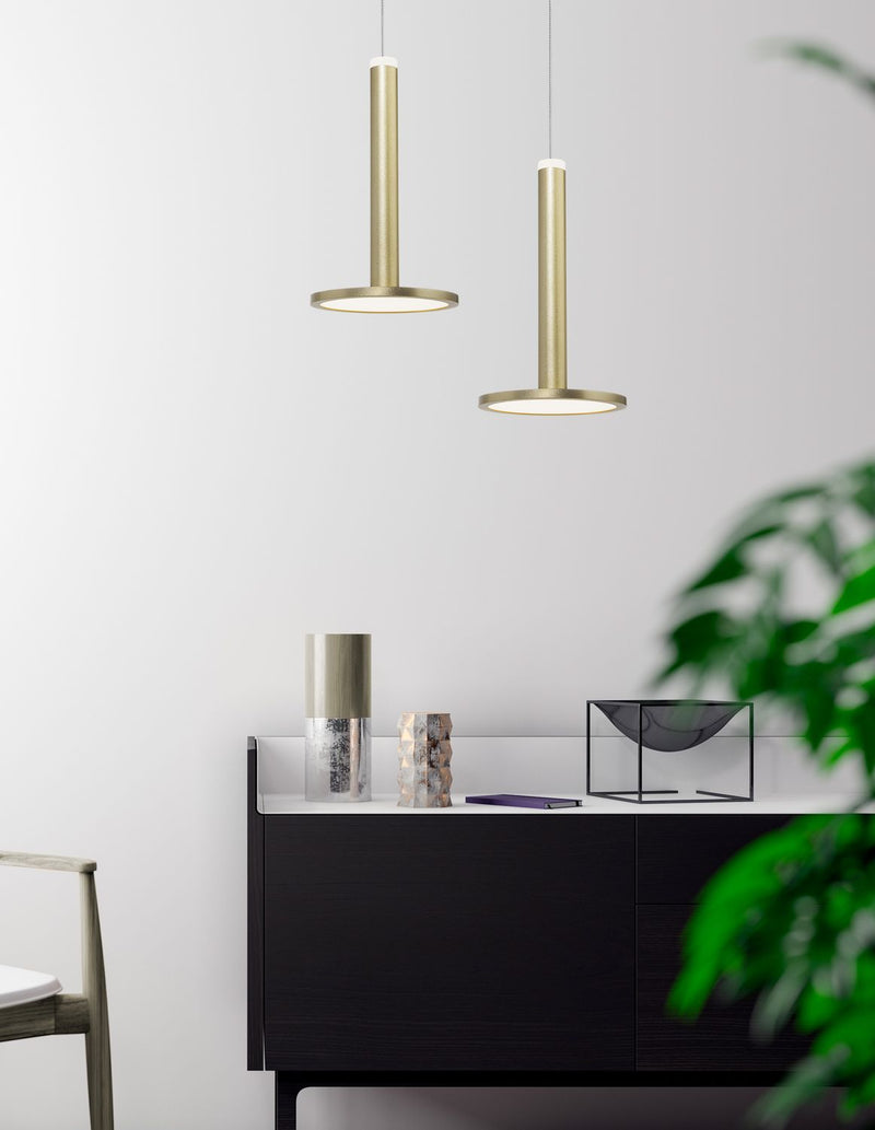 Suspension Palencia laiton, H 120 cm