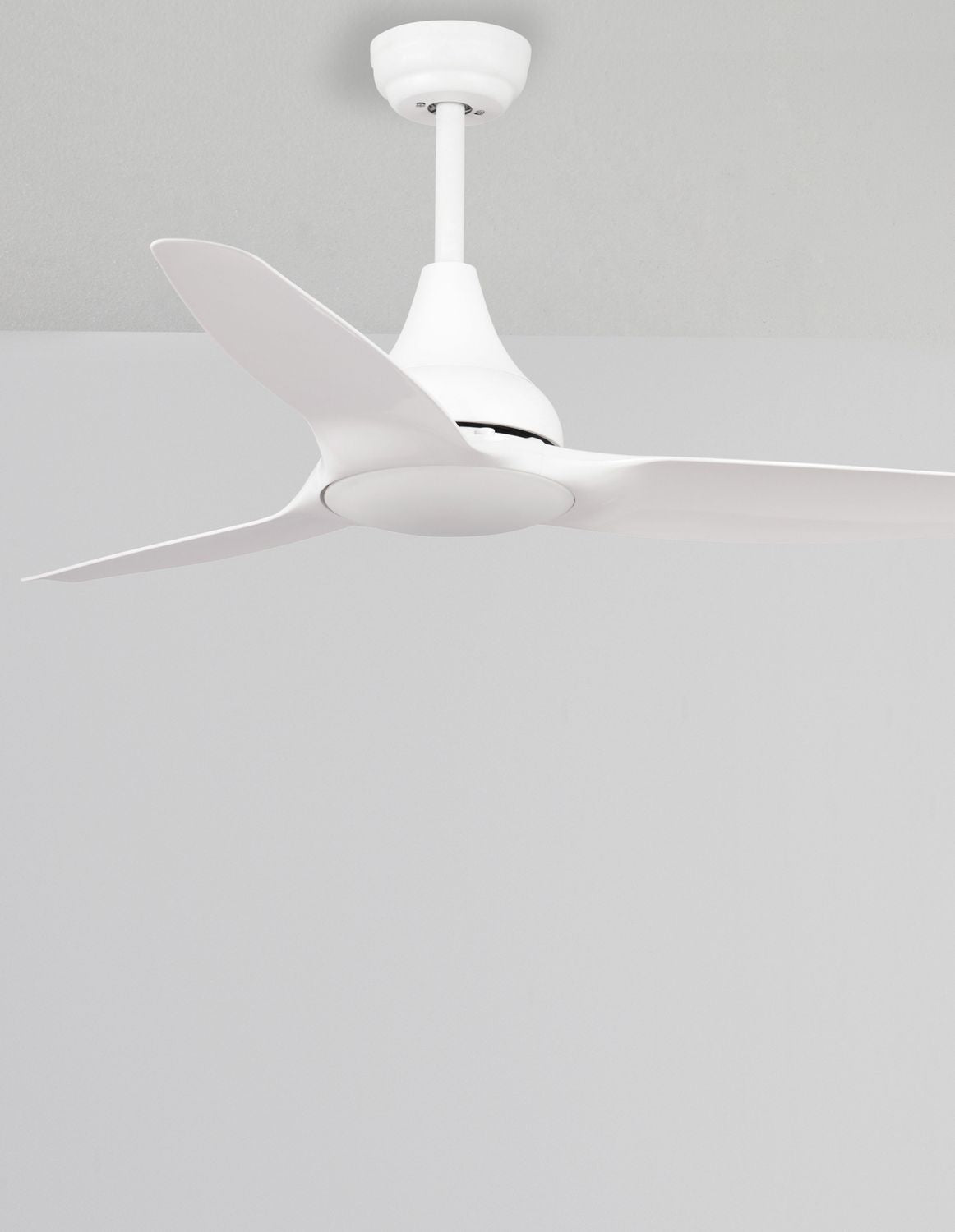 Ventilateur de plafond lumineux Samoa blanc, verre