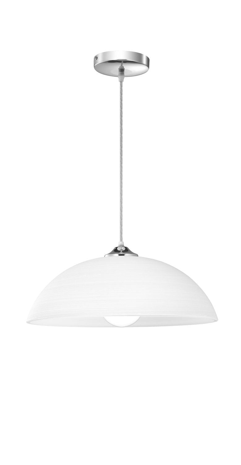 Suspension Vinca blanche, verre (600821)