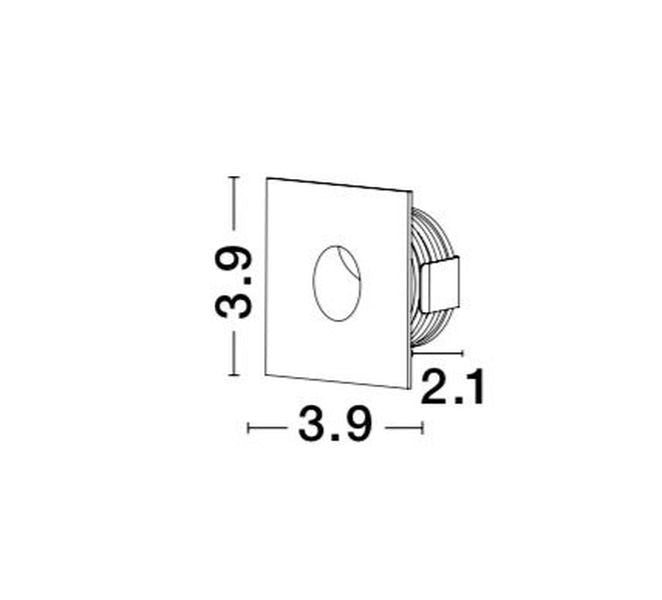 Applique extérieure Passagio blanche, H 3,9 cm