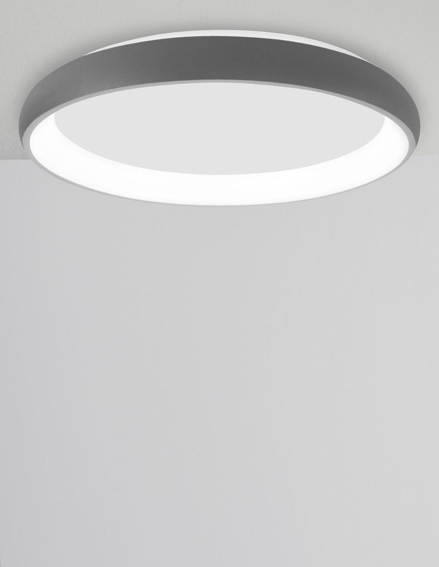 Plafonnier Albi gris, Ø 61 cm