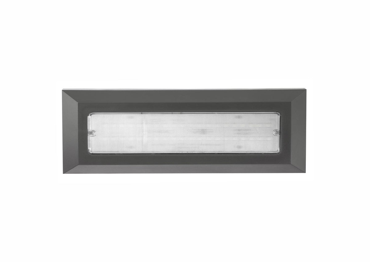 Vue rapprochée du boîtier gris et du diffuseur en verre rainuré.