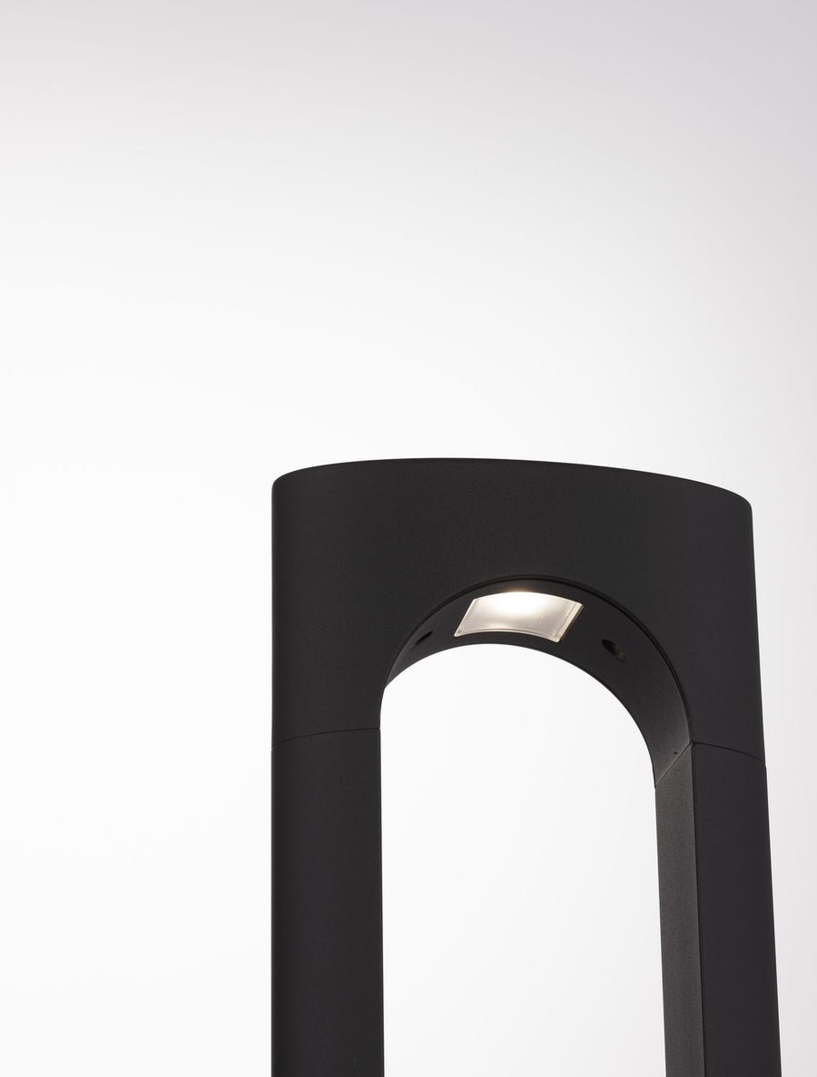 Borne extérieure Portal noire, H 65 cm