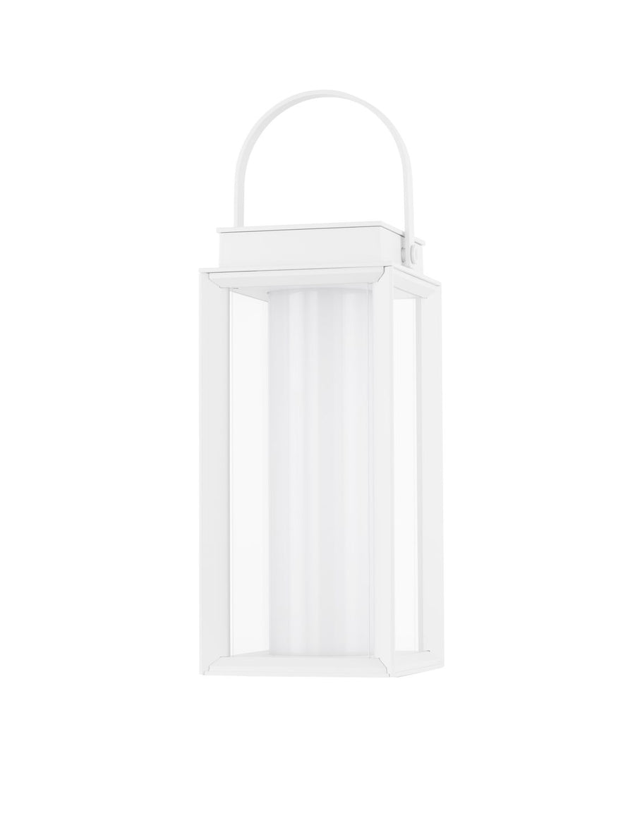 Lampadaire extérieur Verhal blanc, verre