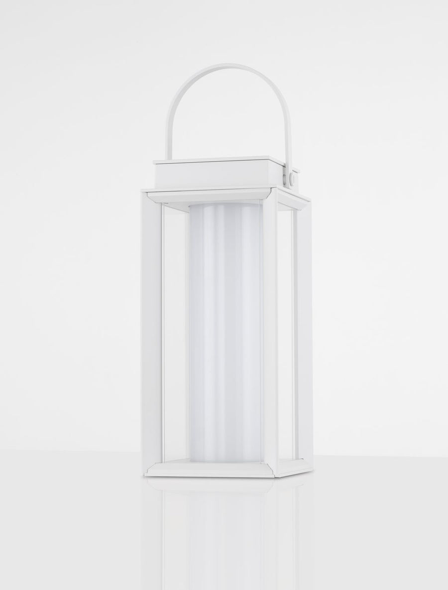Lampadaire extérieur Verhal blanc, verre