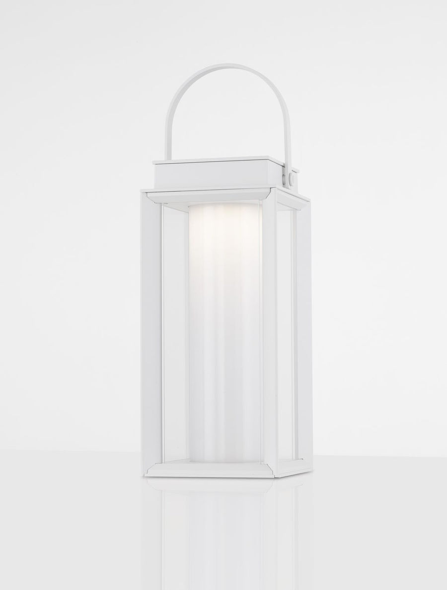 Lampadaire extérieur Verhal blanc, verre