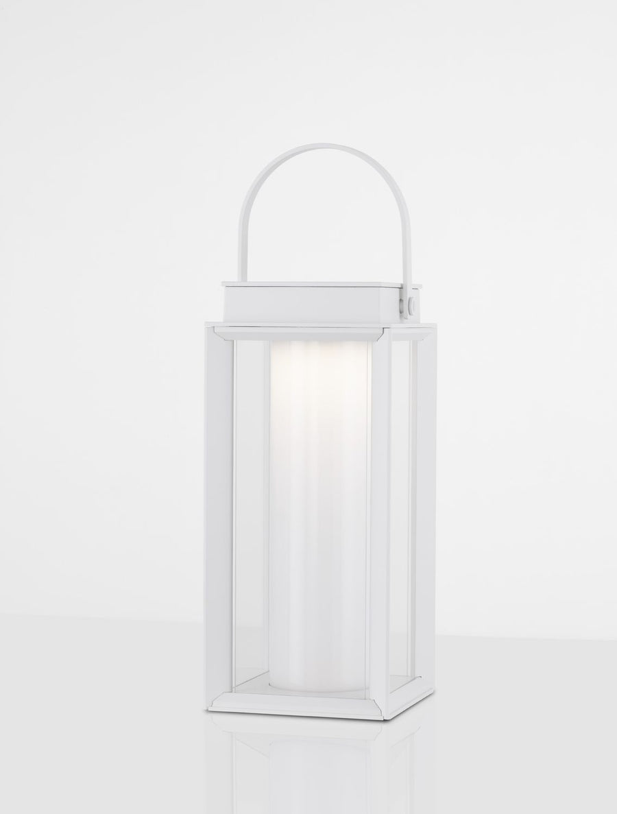 Lampadaire extérieur Verhal blanc, verre