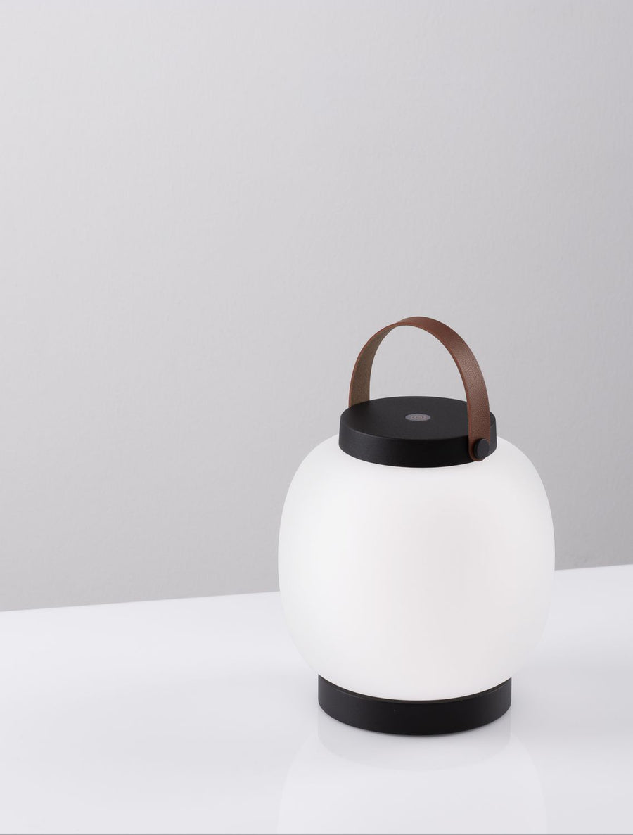 Lampadaire extérieur Jigra noir, H 22,8 cm