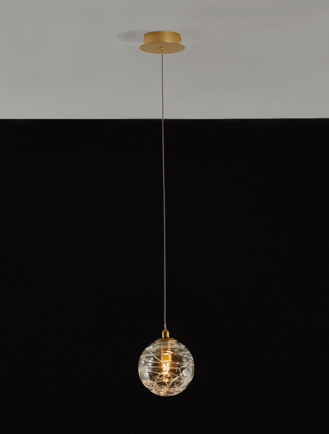 Suspension Coen dorée, verre (9006041)