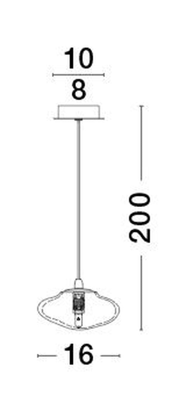 Suspension King dorée, verre (9006045)