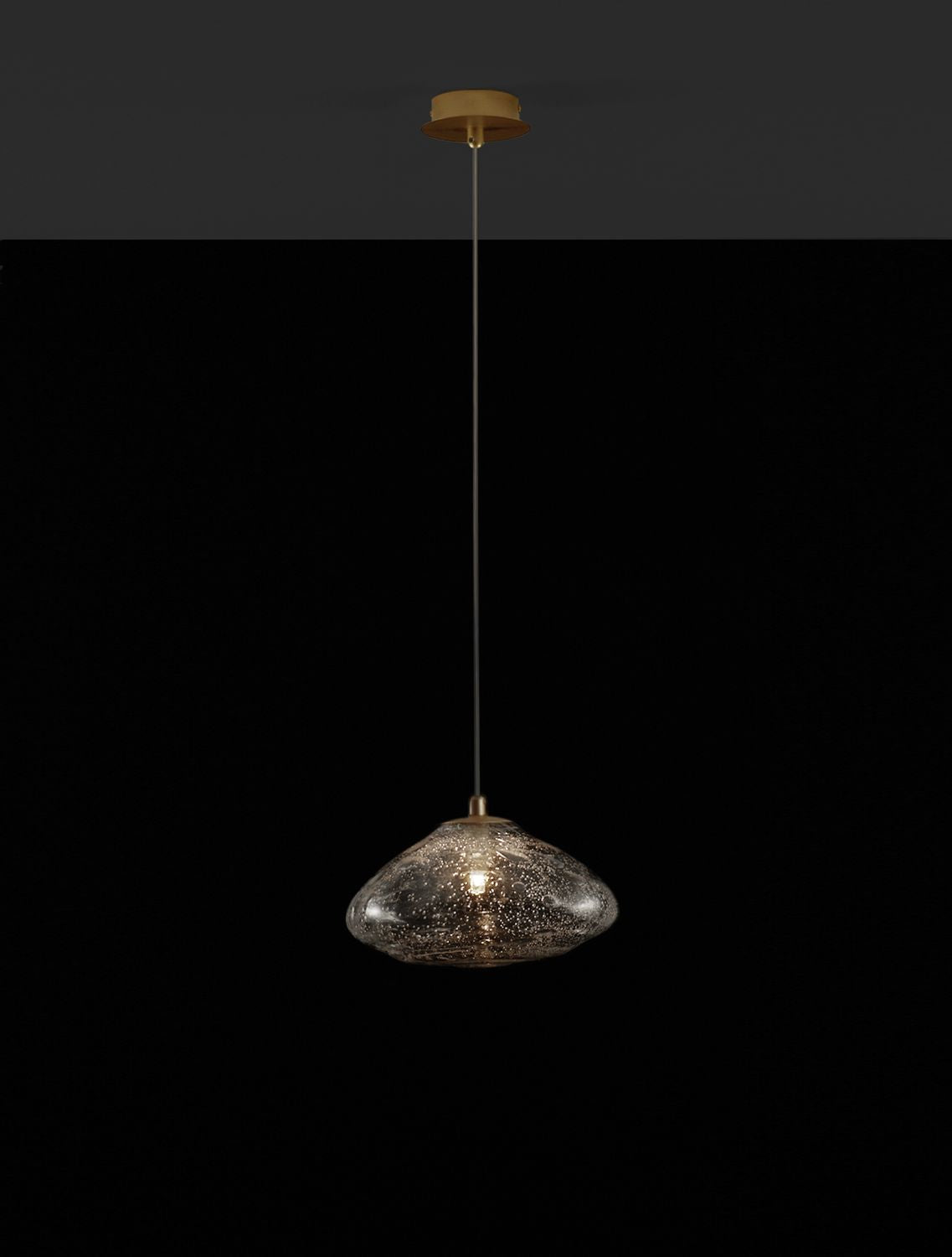 Suspension King dorée, verre (9006047)