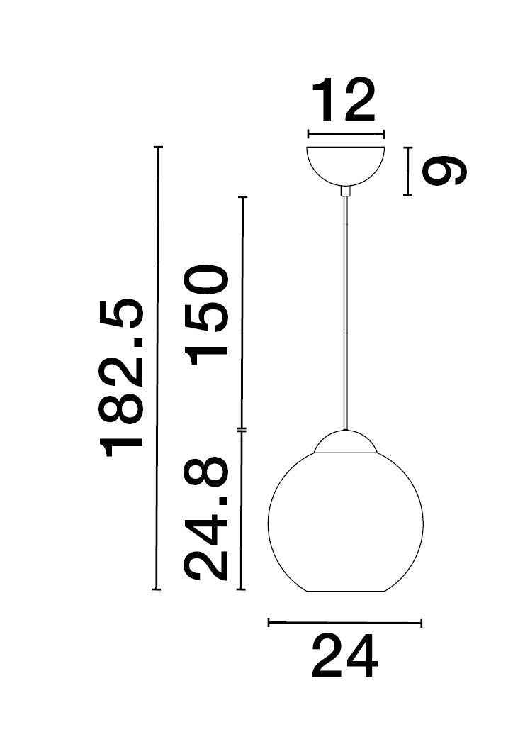 Suspension Midori noire, verre (9009242)