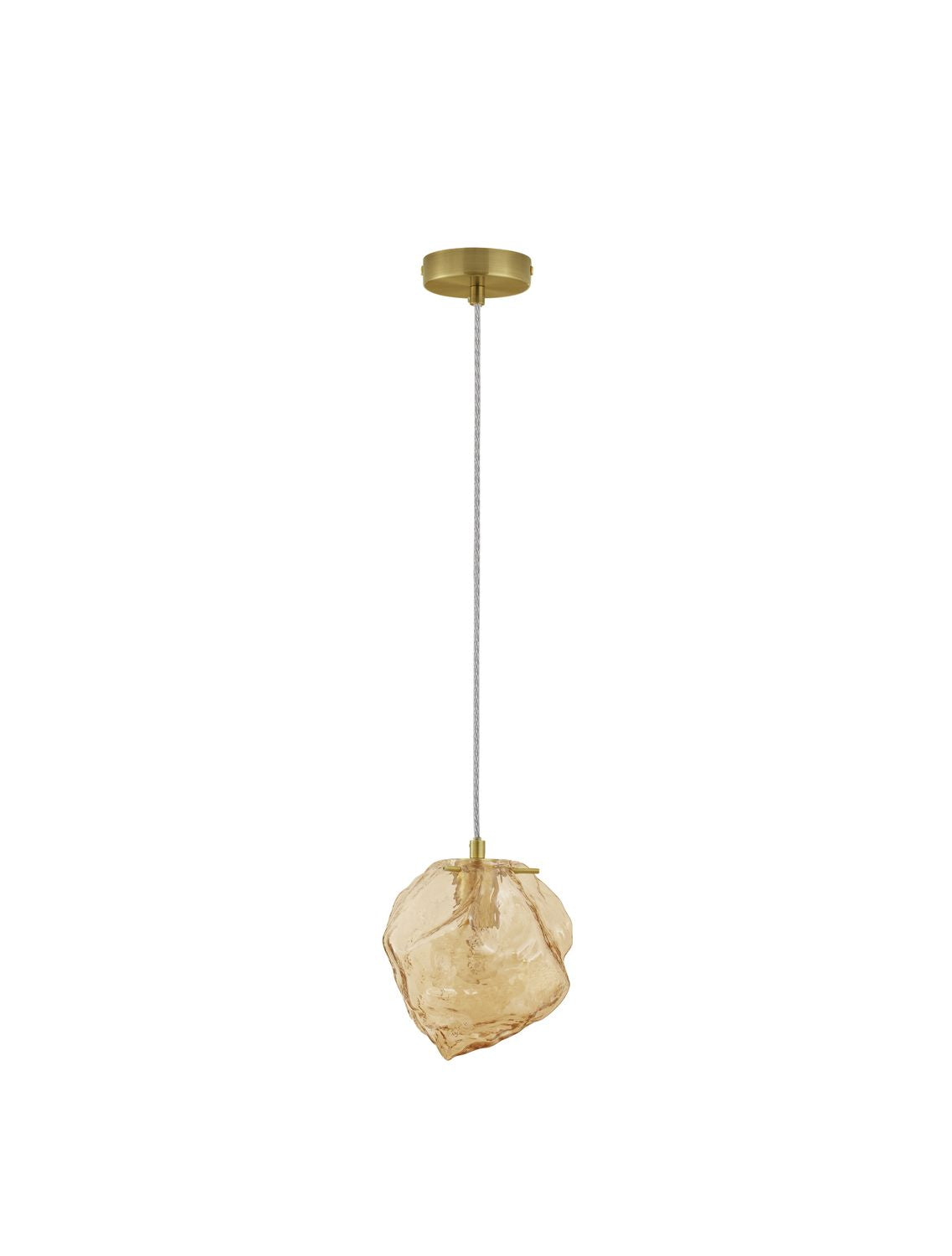 Suspension Odelle dorée, verre