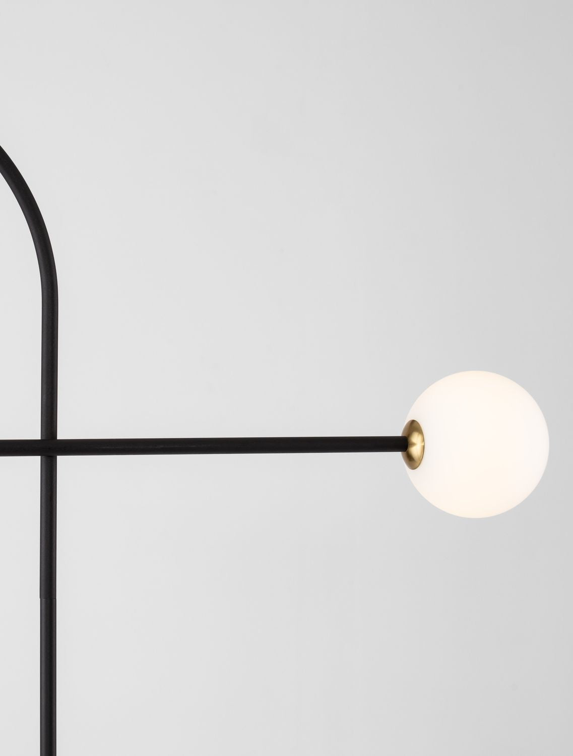 Lampadaire Dedalo noir, verre