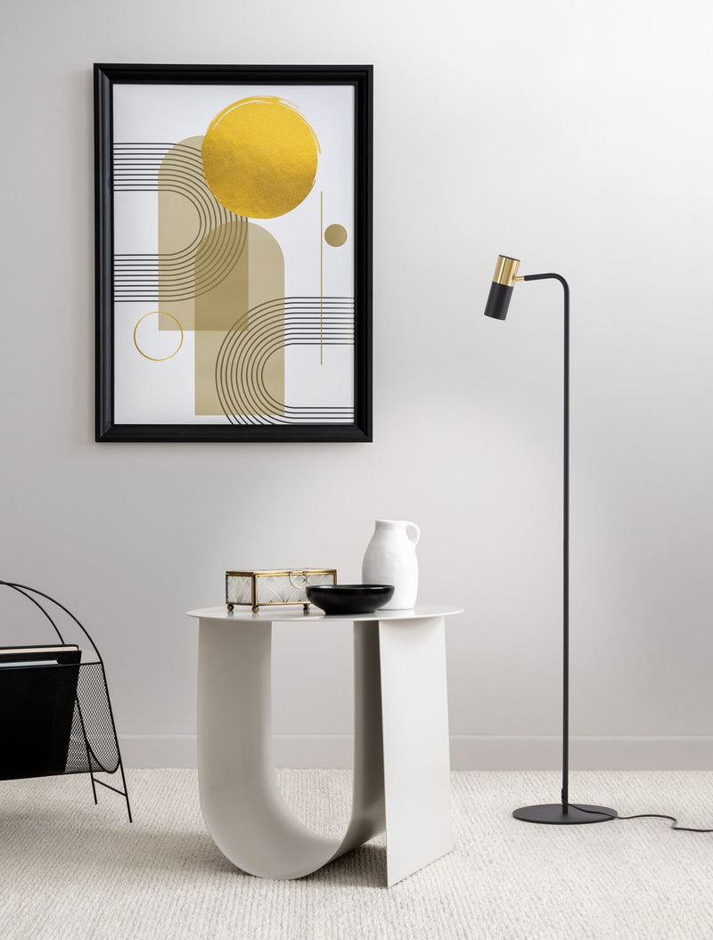 Lampadaire Pongo noir, H 135 cm