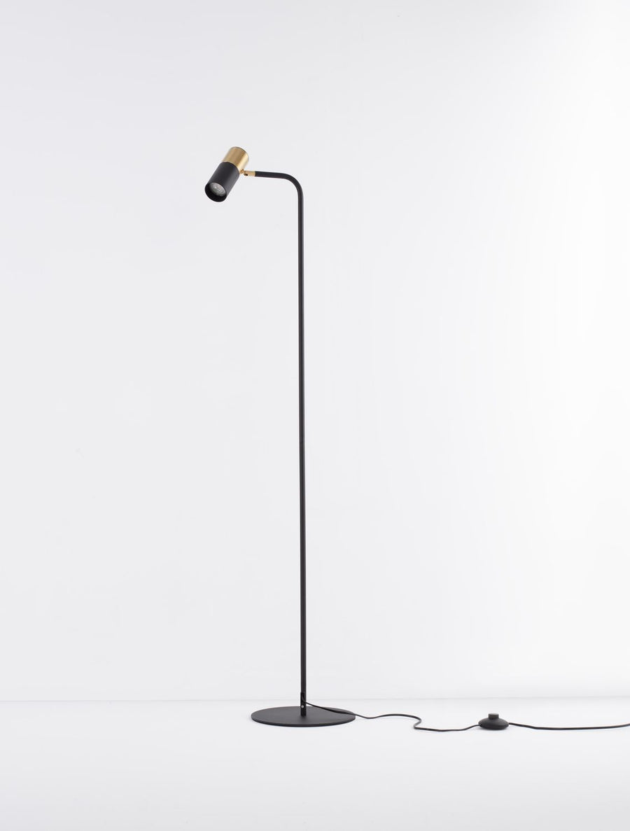 Lampadaire Pongo noir, H 135 cm
