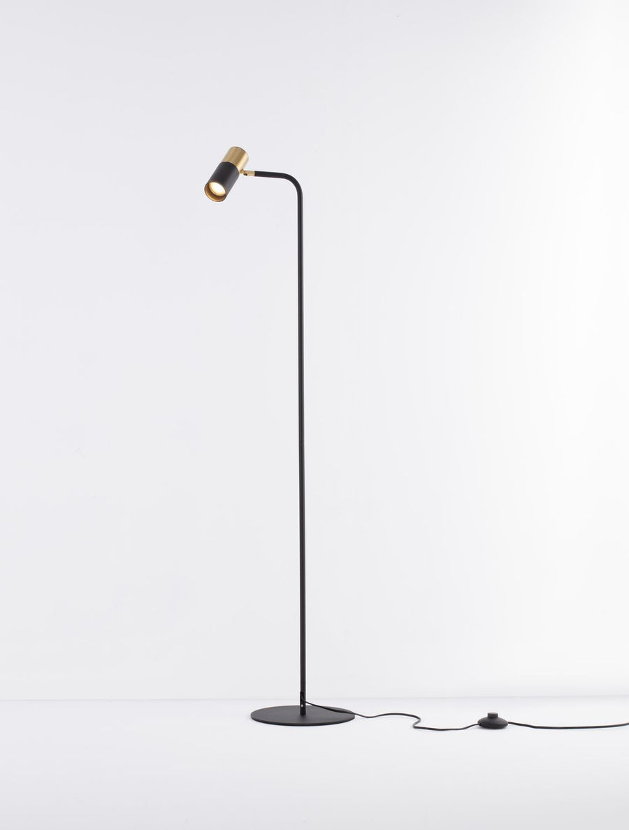 Lampadaire Pongo noir, H 135 cm