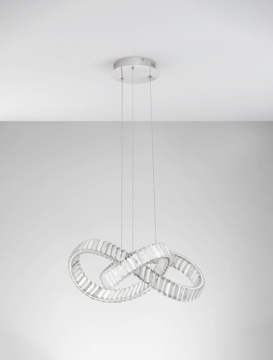 Suspension Conceto chromée, cristal (9019723)