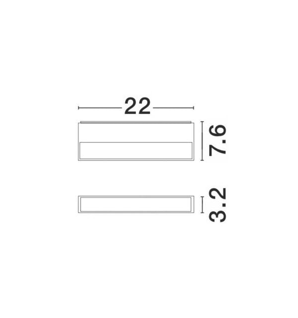 Applique extérieure Fungo grise, verre