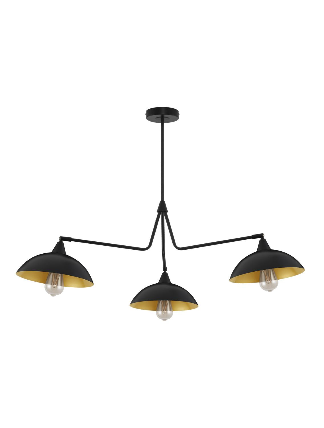 Suspension Mirba 3 lumières noire