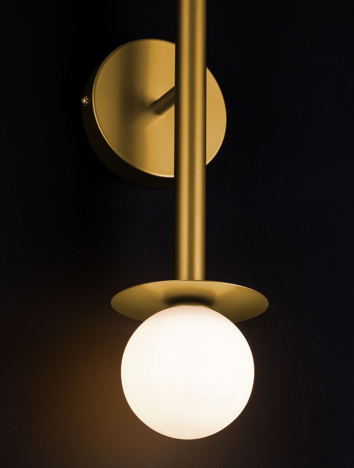 Applique murale Pielo 2 lumières dorée, verre