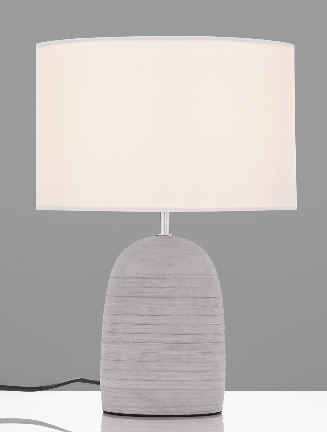 Lampe à poser Chempo grise, tissu