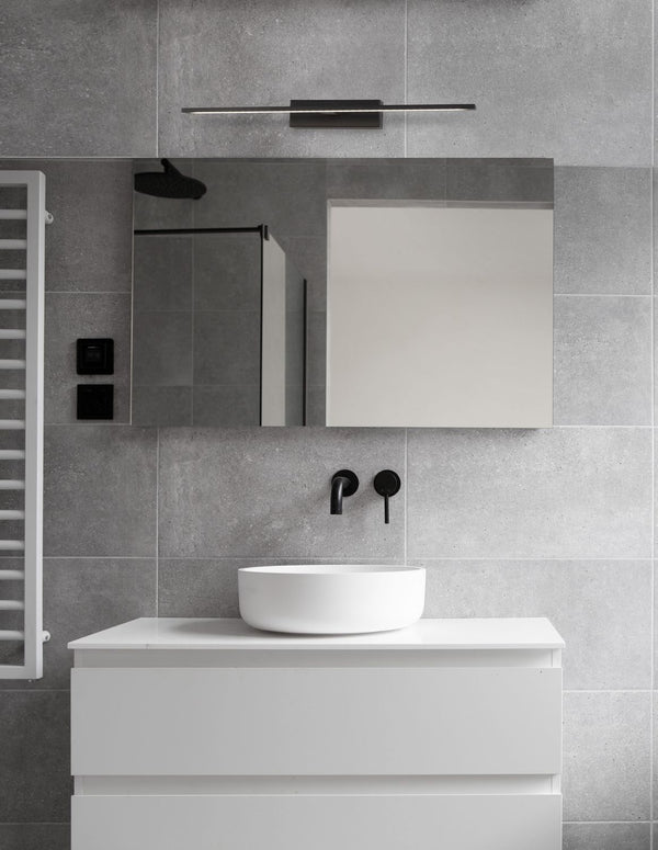 Applique murale Mondrian noire, L 62 cm