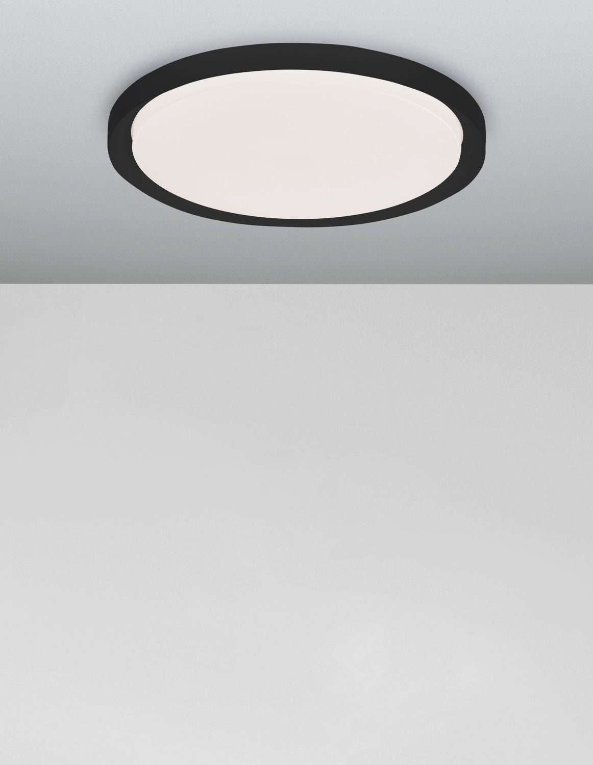 Plafonnier Troy noir, Ø 56 cm