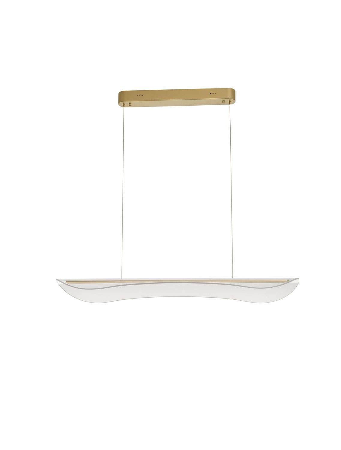 Produit de face sur fond blanc avec ses deux câbles de suspension