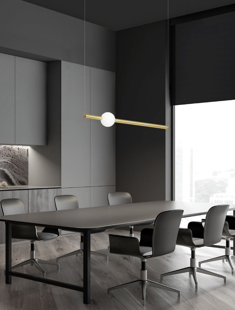 Suspension Neutron dorée, H 150 cm (9054452)