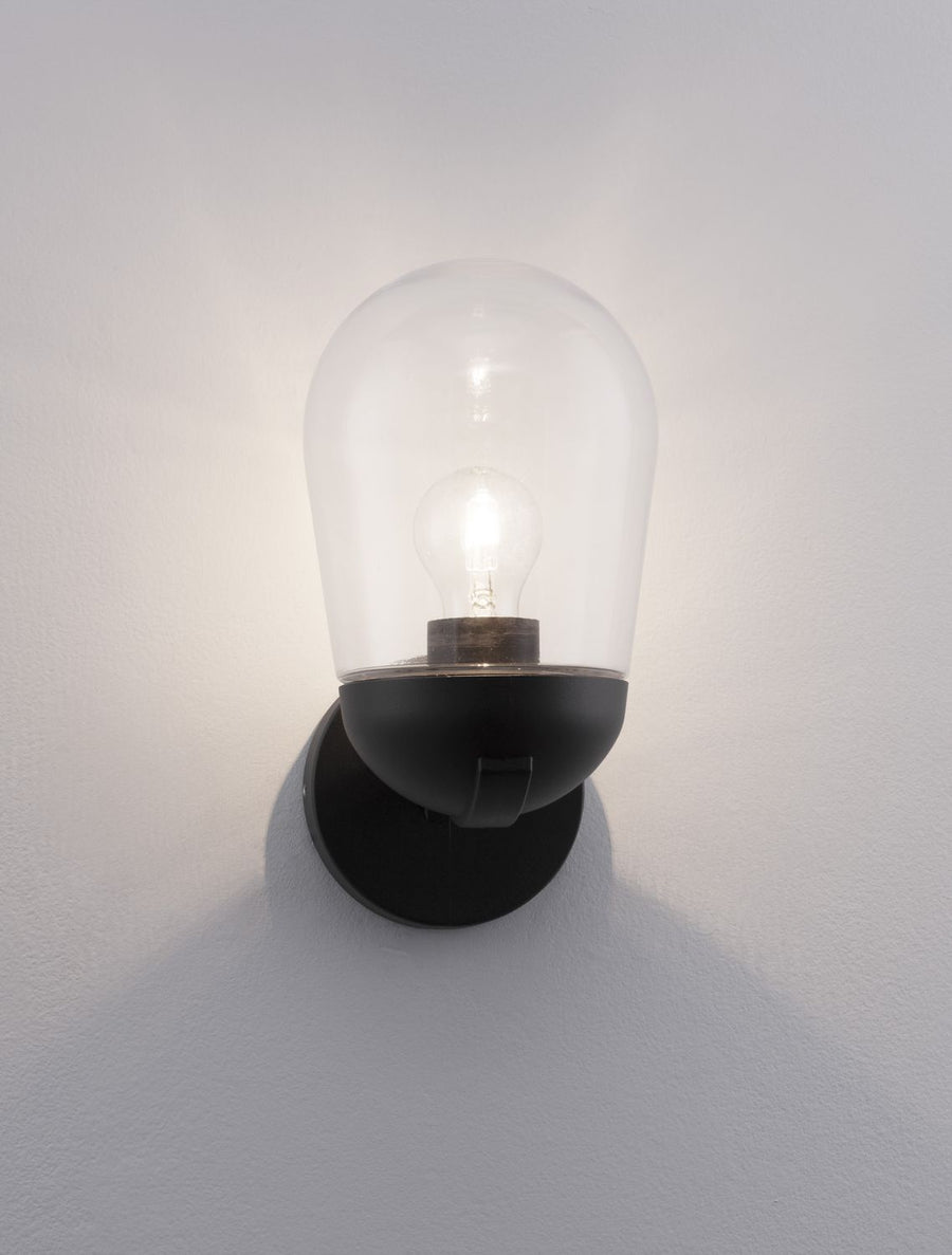 Applique extérieure Omika grise, verre