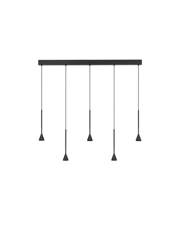 Suspension luminaire | Net Noire H 150 cm