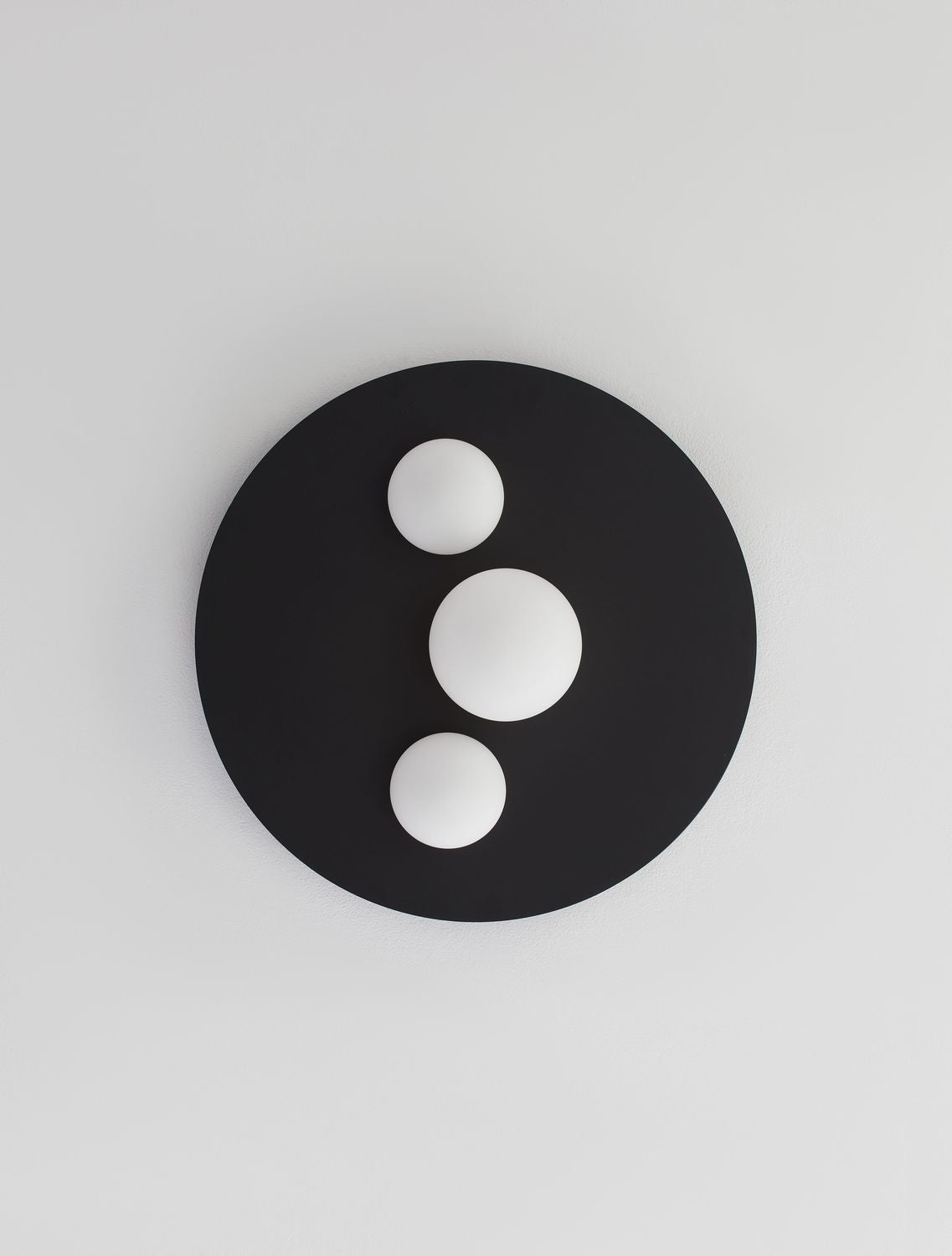 Plafonnier Velna noir, verre, Ø 49,5 cm