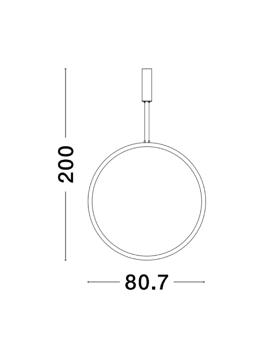 Suspension Change noire, H 200 cm