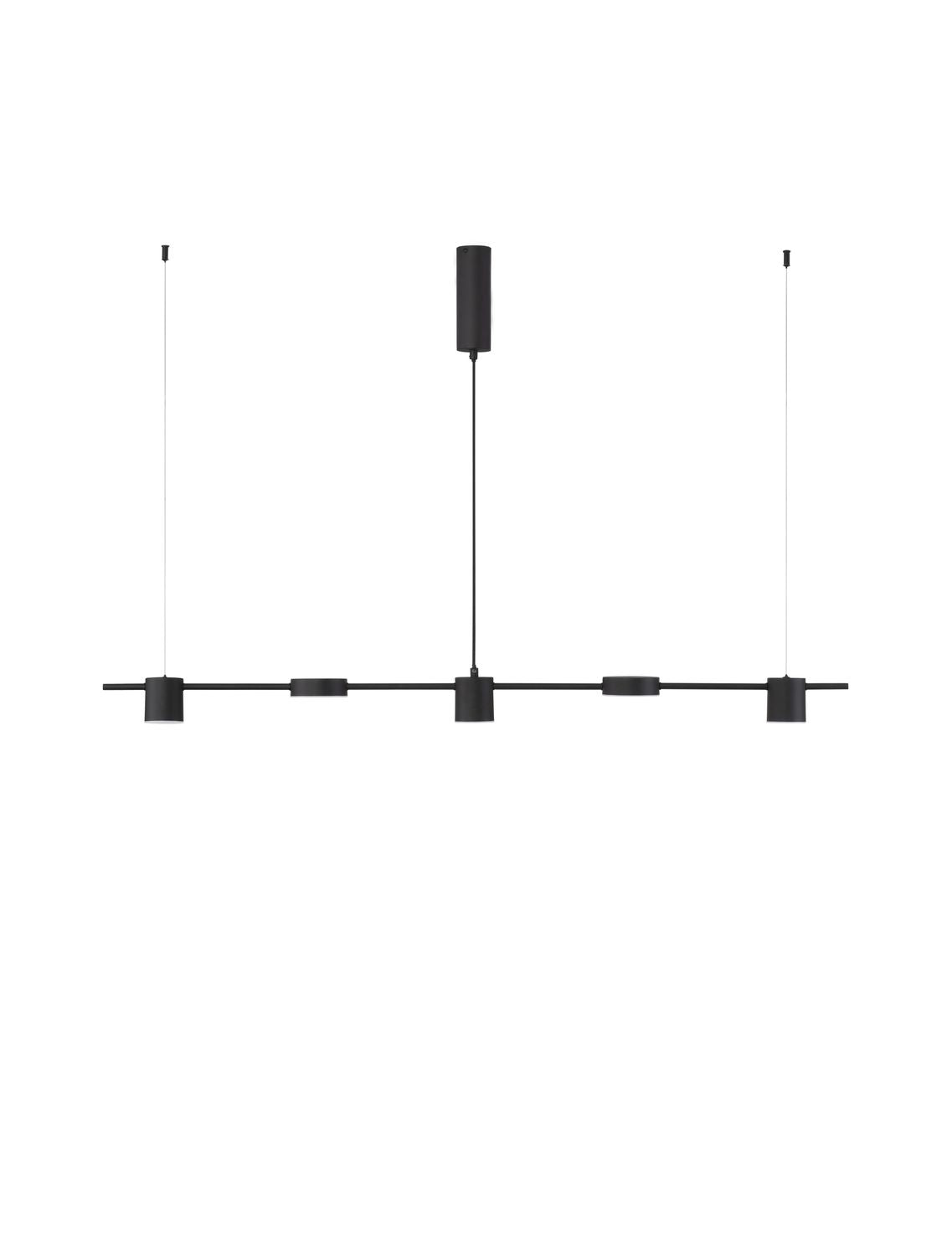 Suspension Nordik noire, L 127 cm