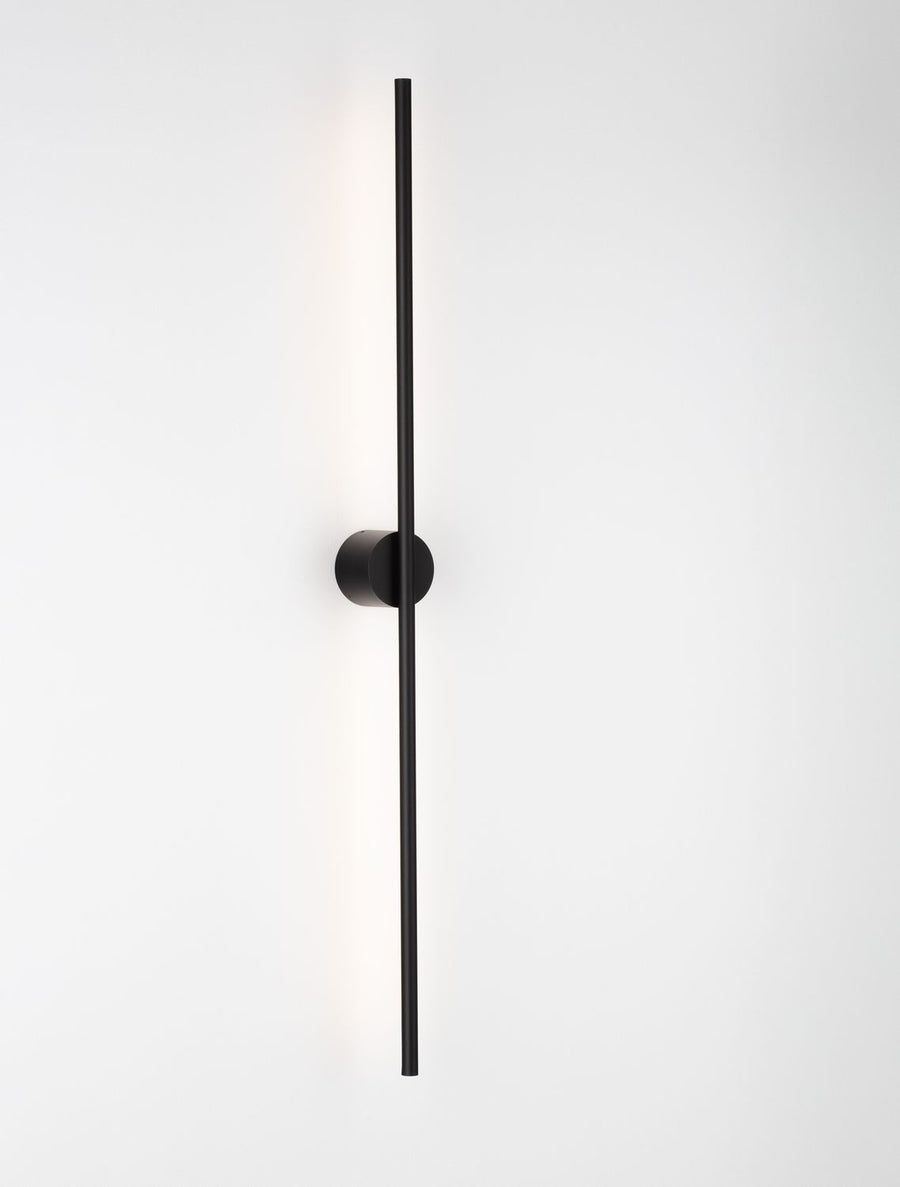 Applique murale Aden noire, H 90 cm