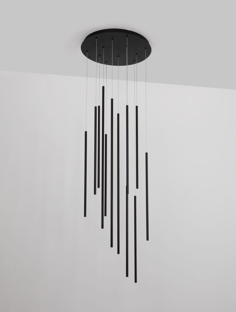 Suspension Elettra noire, Ø 540 cm