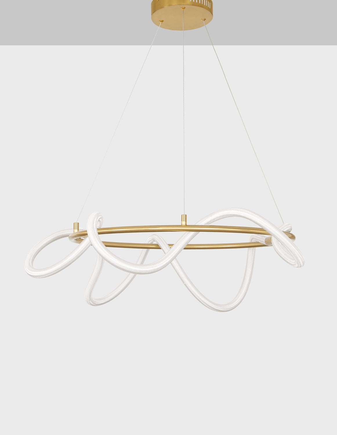Suspension Cerelia laiton, H 120 cm