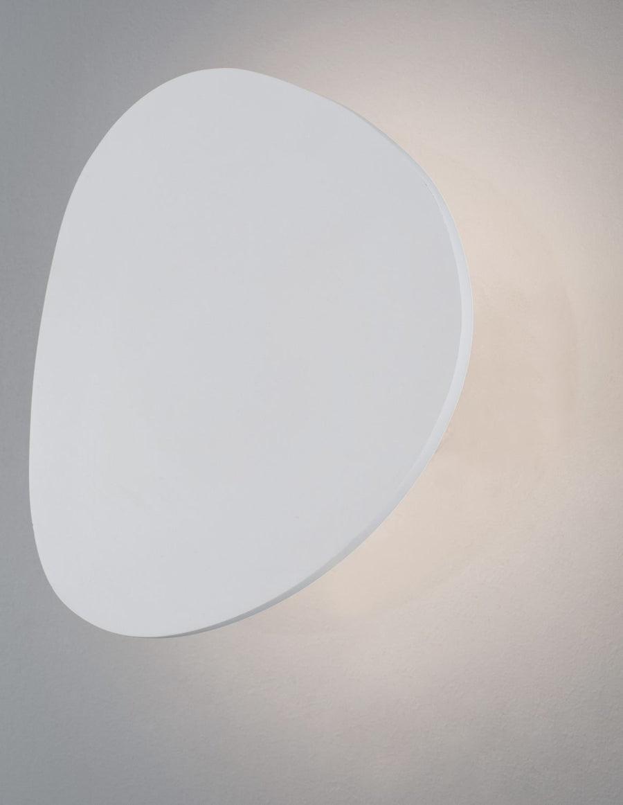 Applique murale Cronus blanche, plâtre, H 22 cm
